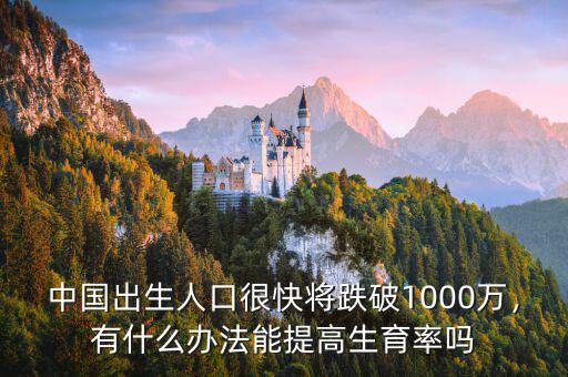 中國出生人口很快將跌破1000萬，有什么辦法能提高生育率嗎