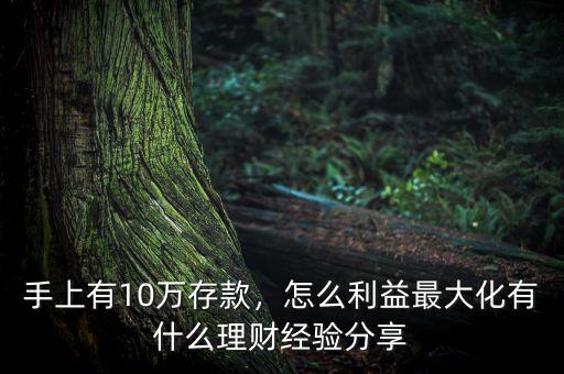 手上有10萬存款，怎么利益最大化有什么理財經(jīng)驗分享