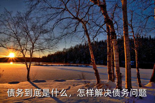 債務(wù)到底是什么，怎樣解決債務(wù)問題