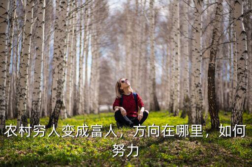 農(nóng)村窮人變成富人，方向在哪里，如何努力