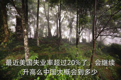 最近美國失業(yè)率超過20%了，會繼續(xù)升高么中國大概會到多少