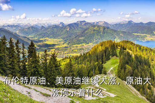布倫特原油、美原油繼續(xù)大漲，原油大漲預(yù)示著什么
