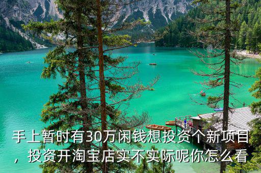 手上暫時(shí)有30萬(wàn)閑錢想投資個(gè)新項(xiàng)目，投資開(kāi)淘寶店實(shí)不實(shí)際呢你怎么看
