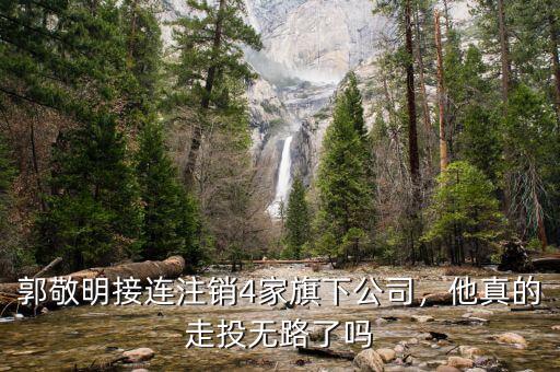 郭敬明接連注銷4家旗下公司，他真的走投無路了嗎