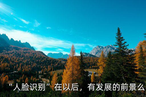 “人臉識別”在以后，有發(fā)展的前景么