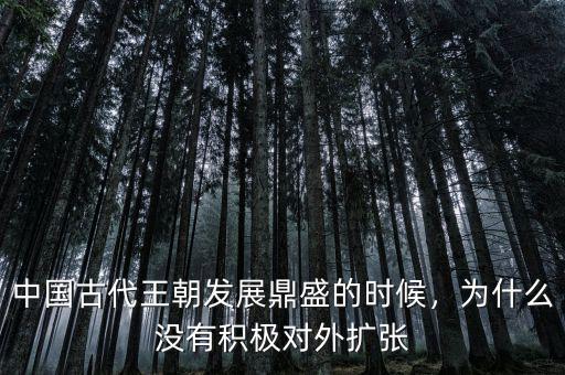 中國古代王朝發(fā)展鼎盛的時候，為什么沒有積極對外擴張