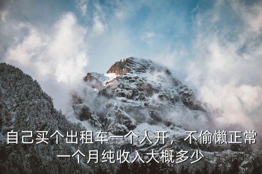 福州出租車一個月賺多少,?？陂_出租一個月能賺多少錢