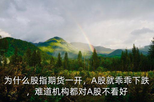 為什么股指期貨一開，A股就乖乖下跌，難道機構(gòu)都對A股不看好