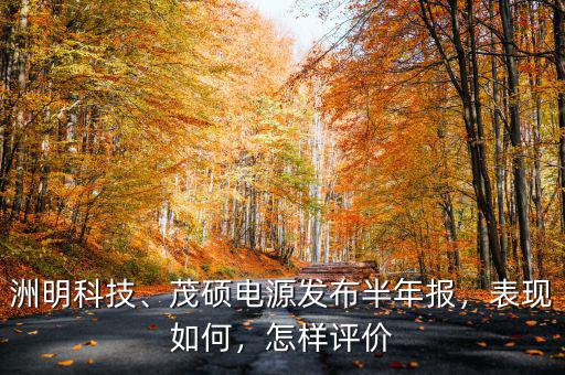 洲明科技、茂碩電源發(fā)布半年報，表現(xiàn)如何，怎樣評價