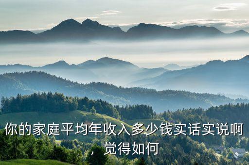 你的家庭平均年收入多少錢(qián)實(shí)話(huà)實(shí)說(shuō)啊，覺(jué)得如何