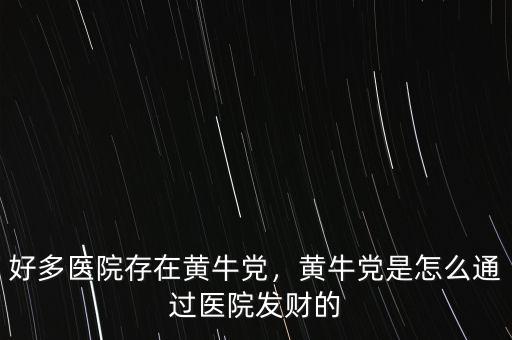 好多醫(yī)院存在黃牛黨，黃牛黨是怎么通過醫(yī)院發(fā)財?shù)? class=