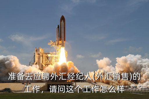 準(zhǔn)備去應(yīng)聘外匯經(jīng)紀(jì)人(外匯銷(xiāo)售)的工作，請(qǐng)問(wèn)這個(gè)工作怎么樣