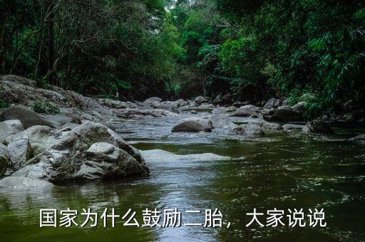 國(guó)家為什么鼓勵(lì)二胎，大家說(shuō)說(shuō)