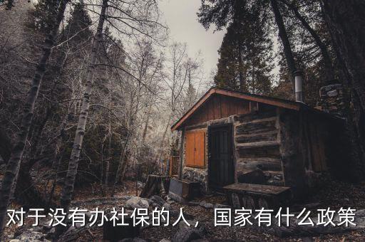 對于沒有辦社保的人，國家有什么政策