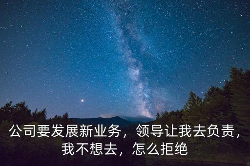 公司要發(fā)展新業(yè)務(wù)，領(lǐng)導(dǎo)讓我去負(fù)責(zé)，我不想去，怎么拒絕