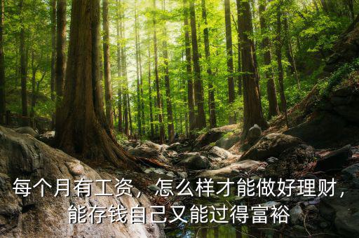 每個月有工資，怎么樣才能做好理財，能存錢自己又能過得富裕