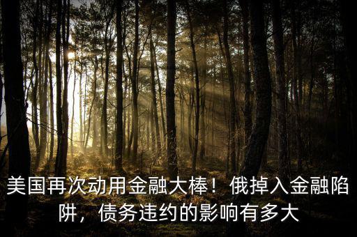 美國(guó)再次動(dòng)用金融大棒！俄掉入金融陷阱，債務(wù)違約的影響有多大
