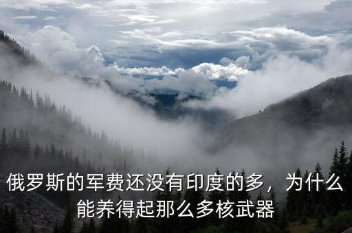 俄羅斯的軍費(fèi)還沒有印度的多，為什么能養(yǎng)得起那么多核武器