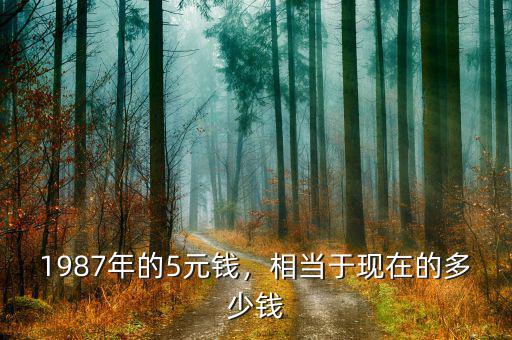 1987年的5元錢，相當(dāng)于現(xiàn)在的多少錢