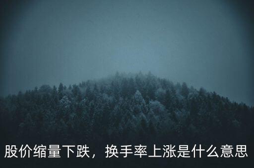 股票下跌周線(xiàn)上漲表達(dá)什么意思,換手率上漲是什么意思