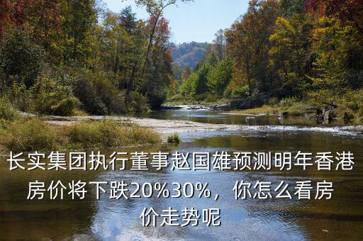 長實集團(tuán)執(zhí)行董事趙國雄預(yù)測明年香港房價將下跌20%30%，你怎么看房價走勢呢