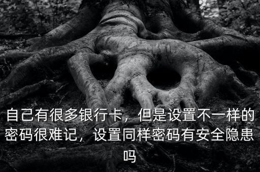 自己有很多銀行卡，但是設(shè)置不一樣的密碼很難記，設(shè)置同樣密碼有安全隱患嗎