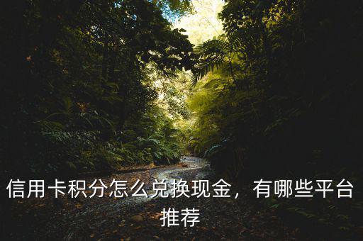信用卡積分怎么兌換現(xiàn)金，有哪些平臺推薦