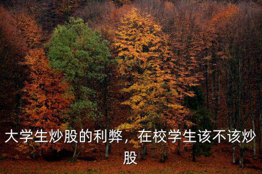 大學(xué)生炒股的利弊，在校學(xué)生該不該炒股