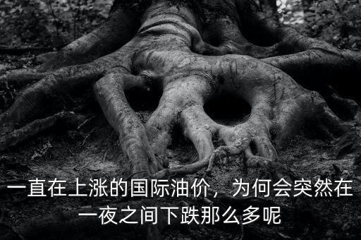 一直在上漲的國際油價，為何會突然在一夜之間下跌那么多呢