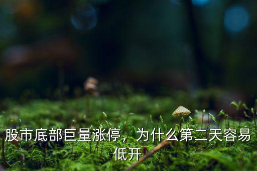 股市底部巨量漲停，為什么第二天容易低開