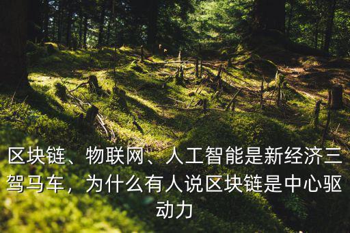區(qū)塊鏈、物聯(lián)網(wǎng)、人工智能是新經(jīng)濟三駕馬車，為什么有人說區(qū)塊鏈是中心驅動力