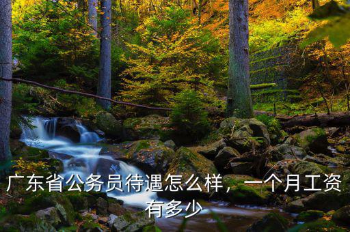 廣東省公務員待遇怎么樣，一個月工資有多少