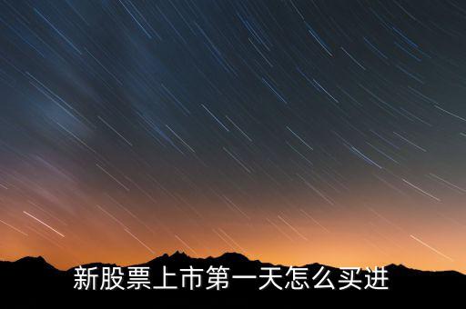新股票上市第一天怎么買(mǎi)進(jìn)