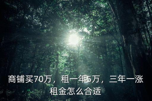 商鋪租金漲多少合適,三年一漲租金。怎么合適