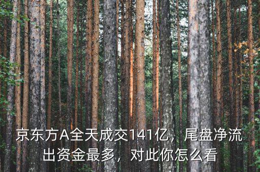 京東方A全天成交141億，尾盤凈流出資金最多，對此你怎么看