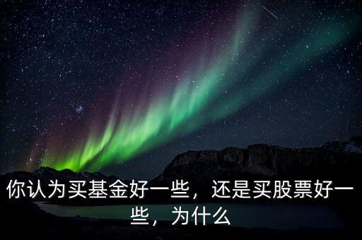 你認為買基金好一些，還是買股票好一些，為什么