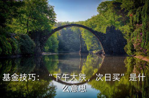 基金技巧：“下午大跌，次日買”是什么意思