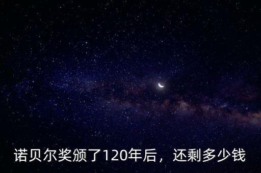 諾貝爾獎(jiǎng)?lì)C了120年后，還剩多少錢