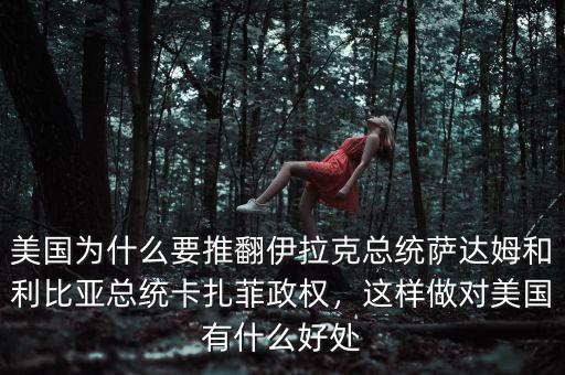 美國為什么要推翻伊拉克總統(tǒng)薩達(dá)姆和利比亞總統(tǒng)卡扎菲政權(quán)，這樣做對美國有什么好處
