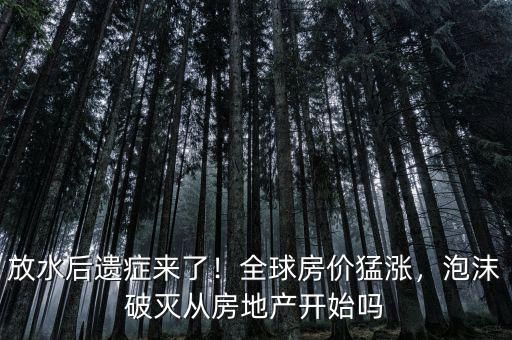 放水后遺癥來了！全球房價猛漲，泡沫破滅從房地產(chǎn)開始嗎