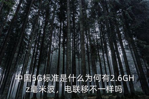 中國5G標(biāo)準(zhǔn)是什么為何有2.6GHz毫米波，電聯(lián)移不一樣嗎