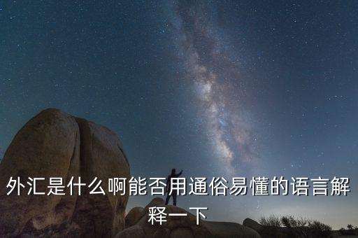 外匯是什么啊能否用通俗易懂的語(yǔ)言解釋一下