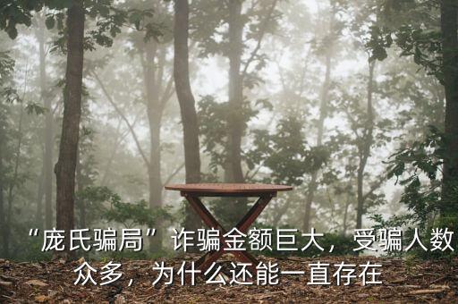 “龐氏騙局”詐騙金額巨大，受騙人數(shù)眾多，為什么還能一直存在