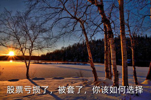 股票虧損了，被套了，你該如何選擇