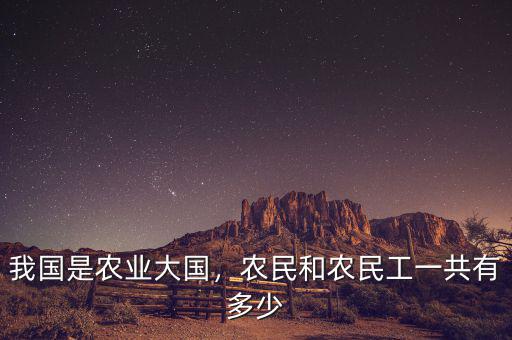 我國有多少農民工,農民和農民工一共有多少