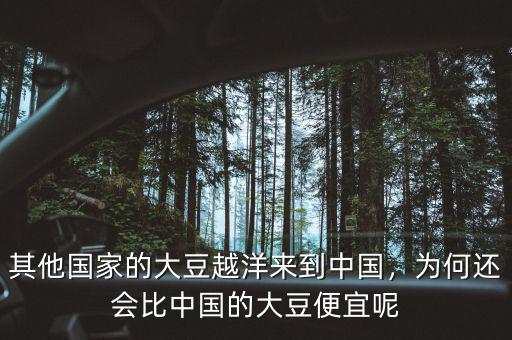 其他國家的大豆越洋來到中國，為何還會(huì)比中國的大豆便宜呢