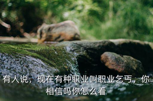 有人說，現(xiàn)在有種職業(yè)叫職業(yè)乞丐，你相信嗎你怎么看