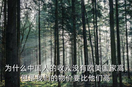 為什么中國(guó)人的收入沒(méi)有歐美國(guó)家高，但是我們的物價(jià)要比他們高