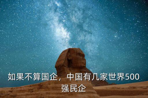 如果不算國企，中國有幾家世界500強民企