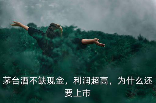 茅臺酒不缺現(xiàn)金，利潤超高，為什么還要上市